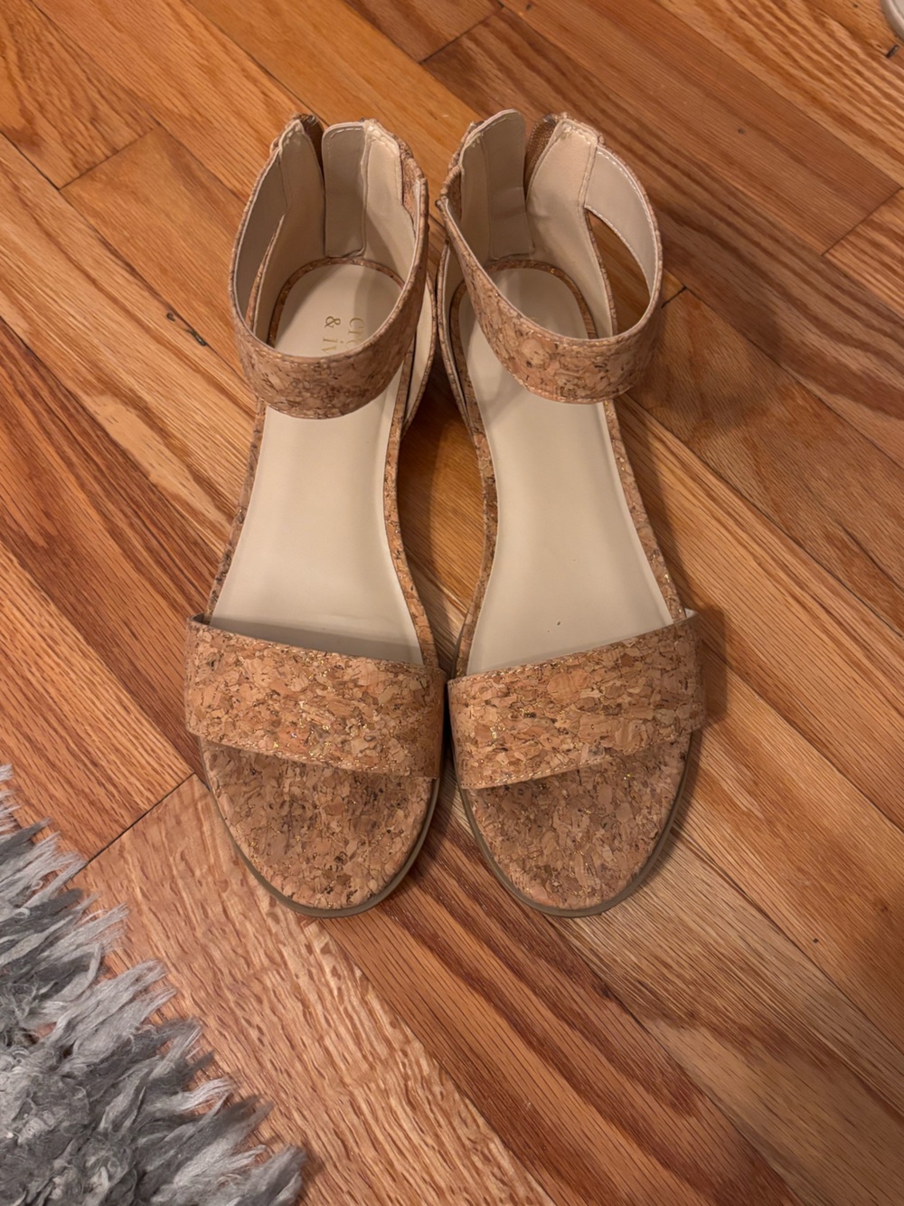 EUC Cork Strap Sandals in Natural Cork - Women, Size 8